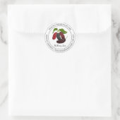 Mulberry Jam Modern Label Runder Aufkleber (Tasche)