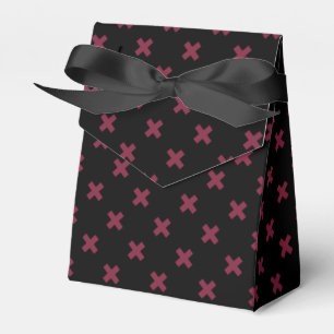 Mulberry-Kreuzstiche auf schwarz Geschenkschachtel