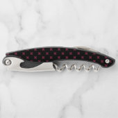 Mulberry-Kreuzstiche auf schwarz Kellnermesser (Vorderseite)