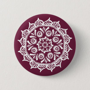 Mulberry Mandala Button