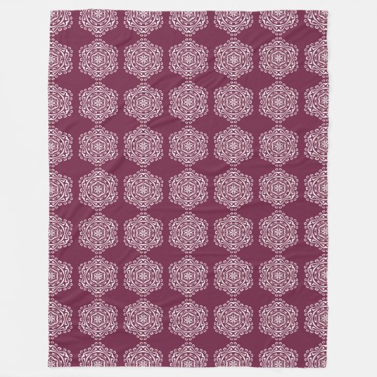 Mulberry Mandala Fleecedecke (Vorderseite)