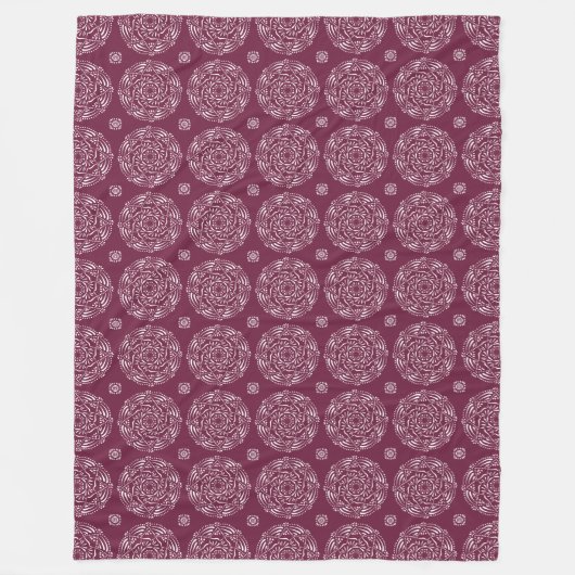 Mulberry Mandala Fleecedecke (Vorderseite)