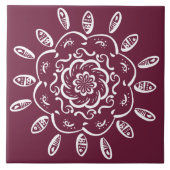 Mulberry Mandala Fliese (Vorderseite)