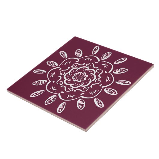 Mulberry Mandala Fliese (Seite)