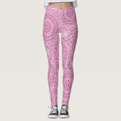 Mulberry Mandala Geometrisches Muster Leggings (Vorderseite)