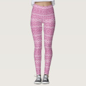 Mulberry Mandala Geometrisches Muster Leggings (Vorderseite)