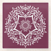 Mulberry Mandala Glasuntersetzer (Vorderseite)