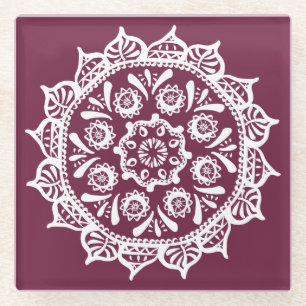 Mulberry Mandala Glasuntersetzer