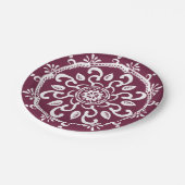 Mulberry Mandala Pappteller (Schrägansicht)