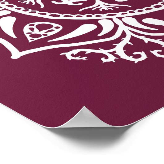 Mulberry Mandala Poster (Ecke)