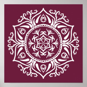 Mulberry Mandala Poster
