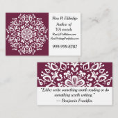 Mulberry Mandala Visitenkarte (Vorne/Hinten)