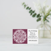 Mulberry Mandala Visitenkarte (Stehend Vorderseite)