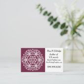 Mulberry Mandala Visitenkarte (Stehend Vorderseite)