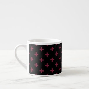 Mulberry-Polka kreuzt schwarz Espressotasse