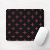 Mulberry-Polka kreuzt schwarz Mousepad (Mit Mouse)