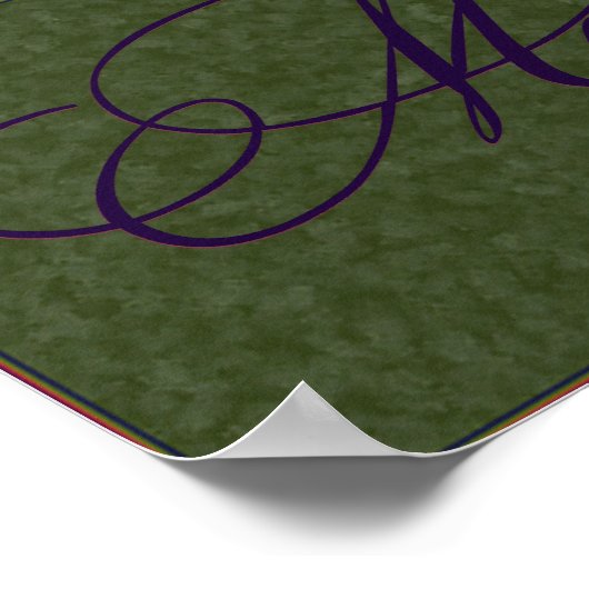 Mulberry Rainbow Moon Poster (Ecke)