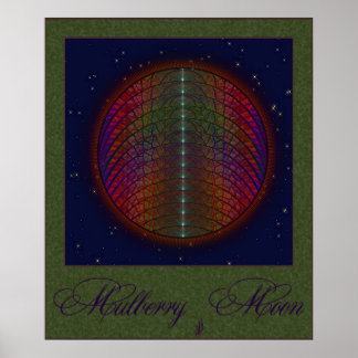 Mulberry Rainbow Moon Poster