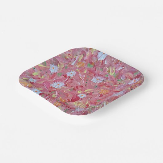 Mulberry Red 7" Square Paper Teller (Gewinkelt)