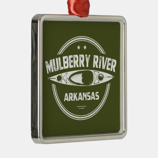 Mulberry River, Arkansas Ornament Aus Metall (Rechts)