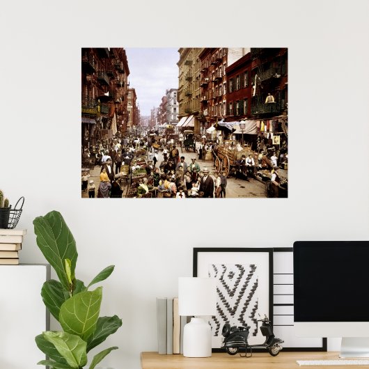 Mulberry Street, New York City, NY 1900 Poster (Heimbüro)
