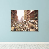 Mulberry Street NYC 1900 Farbgeätzte Leinwand (Insitu (Holzboden))