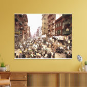 Mulberry Street NYC 1900 Farbgeätzte Leinwand (Insitu (Wohnzimmer))