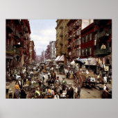 Mulberry Street NYC circa 1900 Canvas Print Poster (Vorne)