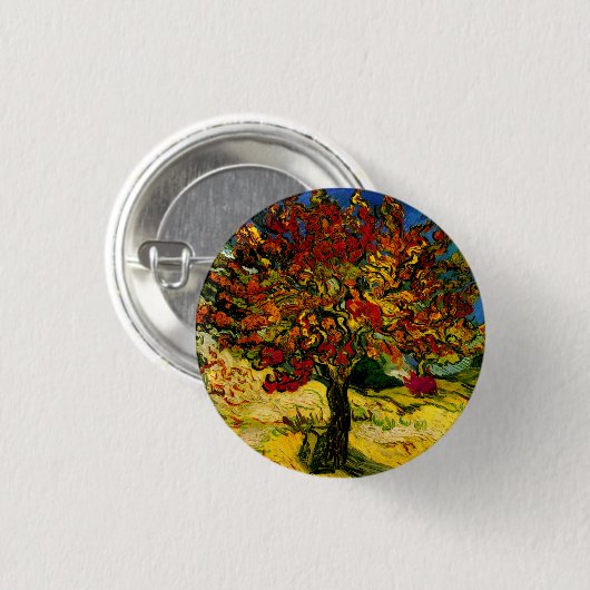 Mulberry Tree Van Gogh Fine Art Button (Vorne & Hinten)