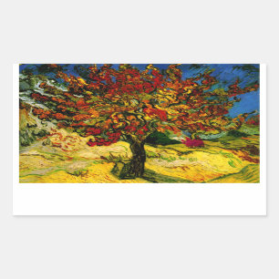 Mulberry Tree Van Gogh Fine Art Rechteckiger Aufkleber