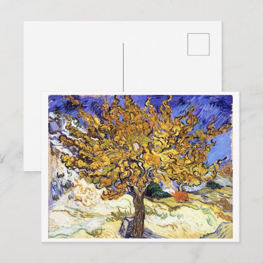 Mulberry Tree, Vincent van Gogh Postkarte (Vorne/Hinten)