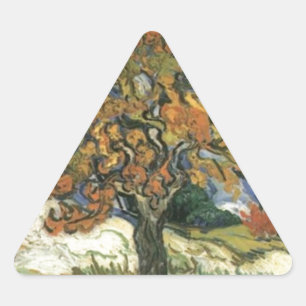 Mulberry Tree von van Gogh Dreieckiger Aufkleber