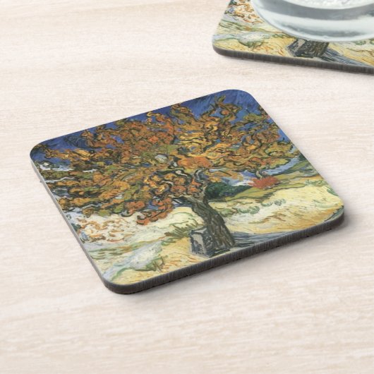 Mulberry Tree von van Gogh Getränkeuntersetzer (Linke Seite)