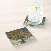 Mulberry Tree von van Gogh Glasuntersetzer (Schrägansicht)