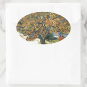Mulberry Tree von van Gogh Ovaler Aufkleber (Tasche)