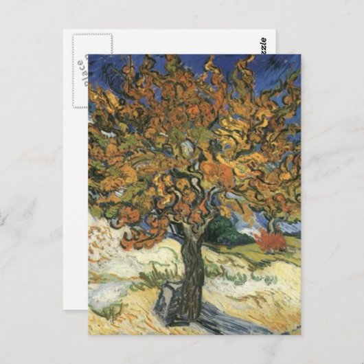 Mulberry Tree von van Gogh Postkarte (Vorne/Hinten)