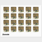 Mulberry Tree von van Gogh Quadratischer Aufkleber (Blatt)