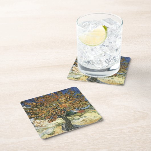 Mulberry Tree von van Gogh Rechteckiger Pappuntersetzer (Vor Ort)