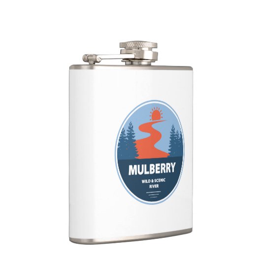 Mulberry Wild and Landschaftlich River, Arkansas Flachmann (Rechts)