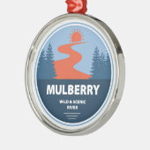 Mulberry Wild and Landschaftlich River, Arkansas Ornament Aus Metall (Links)