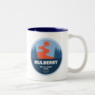 Mulberry Wild and Landschaftlich River, Arkansas Zweifarbige Tasse