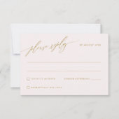 Mulberry Wine and Gold RSVP Karte (Vorderseite)