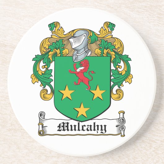 Mulcahy Familienwappen Getränkeuntersetzer (Vorne)
