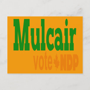Mulcair Vote NDP Postkarte