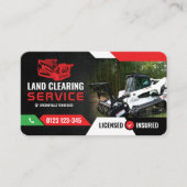 Mulchen der Wälder, Räumung der Böden, Hobbyhaken Visitenkarte (Vorderseite)