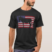 Mule American Flag 4. Juli Patriotic Donkey T-Shirt (Vorderseite)