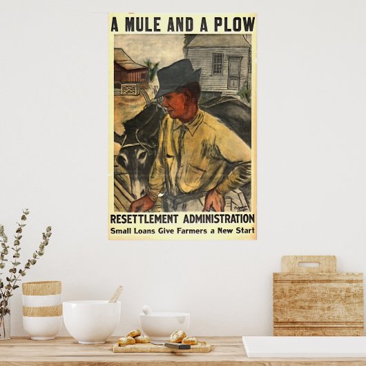 Mule and Plow 1935 Poster (Küche)
