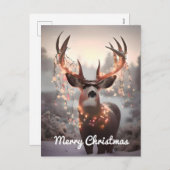 Mule Dee und Weihnachtslicht Feiertagspostkarte (Vorne/Hinten)