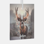 Mule Dee und Weihnachtslicht Ornament Aus Glas (Vorderseite Rechts)