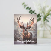 Mule Dee und Weihnachtslicht Postkarte (Stehend Vorderseite)